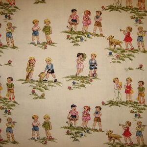 Retro Kids, designed by Beth Bruske for David Textiles by the half yard ( 18 x 44 inches )