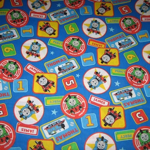 Thomas the Tank Engine & Friends fabric 2005,  Gullane Ltd,  VIP by Cranston  ( 18 x 44 inches )
