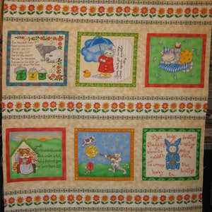 Nursery Rhyme fabric panel by Northcott # 2592 ( 44 x 23 inches )