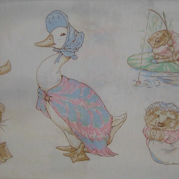 Beatrix Potter character Fabric for crafting  1992