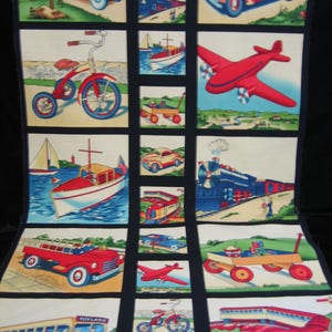 Transportation panel (Michael Miller) # C -2008 ( 43 x 23 inches )