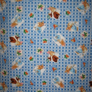 Peter Rabbit and Benjamin Beatrix Potter fabric ( 18 x 42 inches ) 2001, Frederick Warne 2001