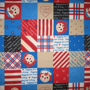 Raggedy Ann and Andy quilt patch 4136 for Daisy Kingdom Simon & Schuster FLANNEL BTHY image 2