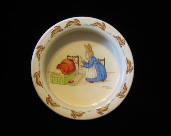 Bunnykins Medicine Time small round baby plate ( SF1 )