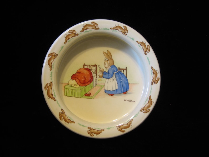 Max 66% OFF EASTER SALE Bunnykins Medicine Time round baby San Diego Mall SF1 plate small