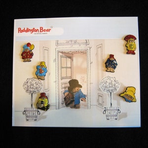 Paddington Bear JHB International metal buttons ( set of 6 ) 2001
