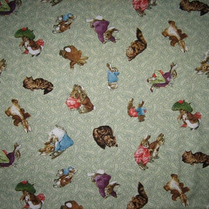 Peter Rabbit and Benjamin Bunny,  Beatrix Potter fabric  2009 for Quilting Treasures ( 18 x 44 inches )