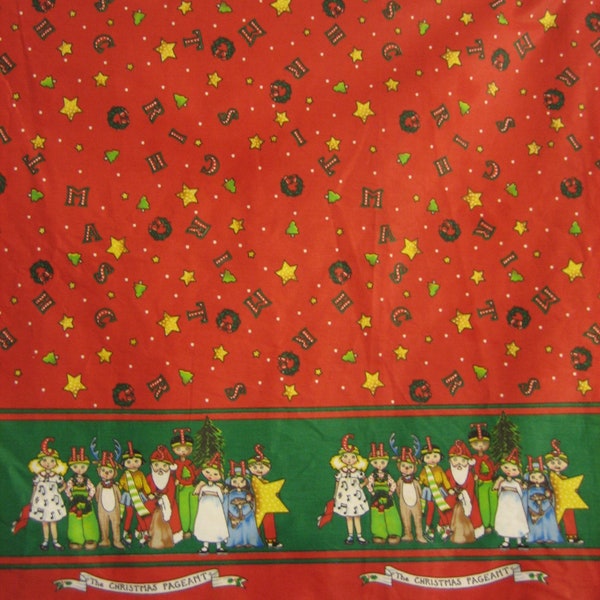 The Christmas Pageant by Mary Engelbreit for Daisy Kingdom 1991 ( 25 x 60 inches )