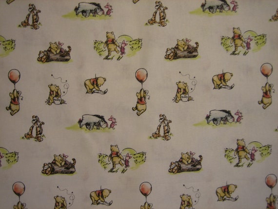 Winnie the Pooh Balloon White Fabric