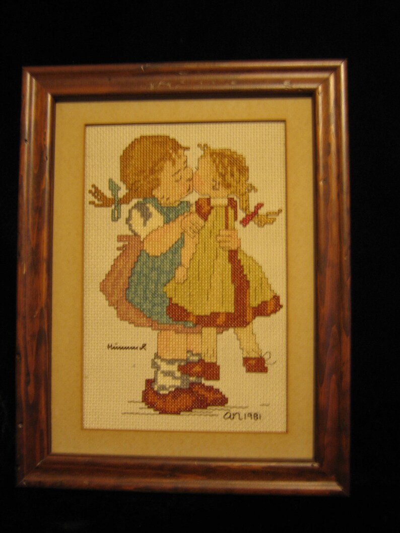 Hummel 311 kiss Me Cross Stitch framed Etsy