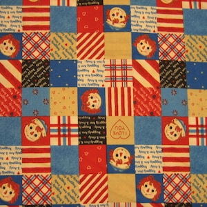 Raggedy Ann and Andy back to School mini patch # 4215 for Springs, Daisy Kingdom Simon & Schuster ( 18 x 44 inches )