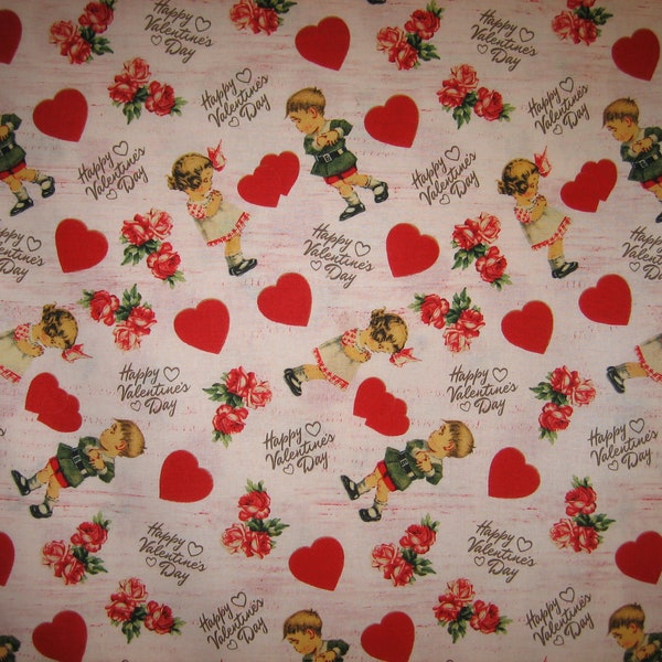 Happy Valentines Day, David Textiles, INC ( 18 x 44 inches )