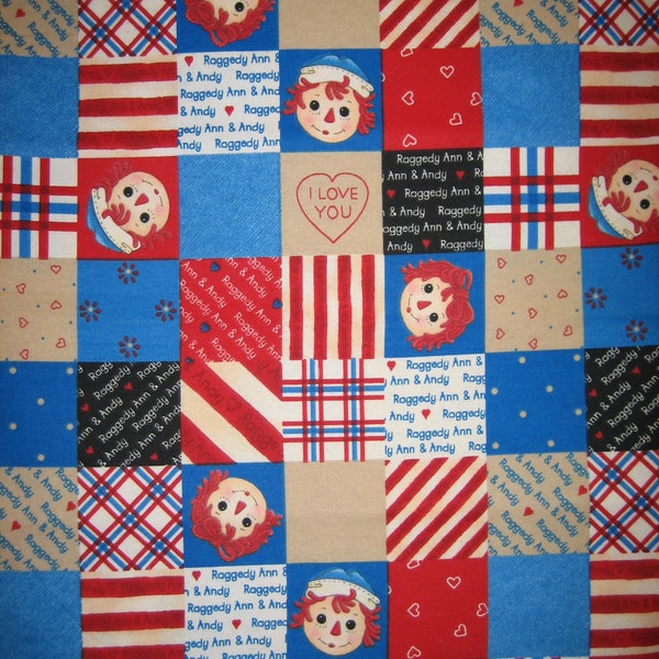 Raggedy Ann and Andy quilt patch # 4136 for Daisy Kingdom Simon & Schuster FLANNEL ( BTHY )