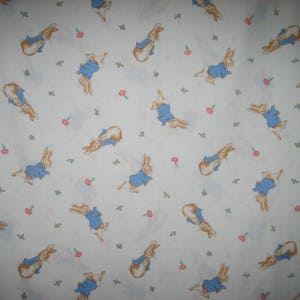 Beatrix Potter Peter Rabbit fabric ( 18 x 44 inches ) 1993, Frederick Warne