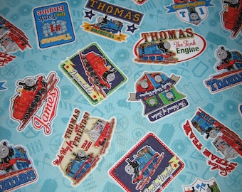 REDUCED PRICE : Thomas the Tank Engine  & Friends fabric 2009,  Gullane Ltd,  VIP by Cranston ( 18 x 44 inches  )
