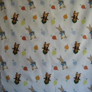 Peter Rabbit and Benjamin Bunny with Radishes Fabric Beatrix Potter (18 x 44 inches ) Springs Creative CP49334