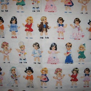 Paper Doll rows of Cuties by Blue Hill  Fabrics Pattern # 8015 ( 18 x 44 inches )