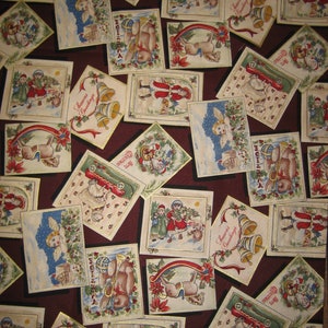 Viktorianische Vintage Weihnachtskarte Stoff: 5th Avenue Designs (18 x 44 Zoll)