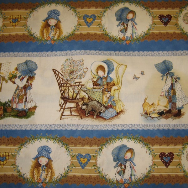 Holly Hobbie character fabric scenes between lace borders 2009 ( 18 x 44 inches )