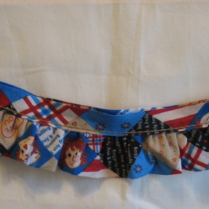Ruffle :  Raggedy Ann and Andy back to School mini patch # 4215 for Springs, Daisy Kingdom Simon & Schuster   ( 36 x 2 inches )