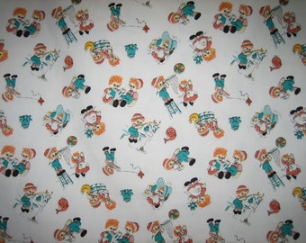 RARE : Raggedy Ann and Andy ( look a like) light weight canvas 24 x 44 inches (unbranded )