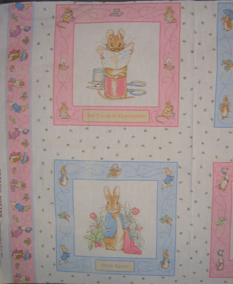 Beatrix Potter Four Character Panel Frederick Warne & Co - Etsy