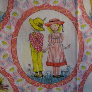 VERY RARE : Holly Hobbie poly cotton blend fabric retro vintage fabric American Greetings corp, by Manes Fabrics Co, 64 x 44 inches image 7