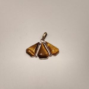 Natural Tiger Eye Pendant, Sterling silver 925 Pendant, Good Quality Gemstone Pendant, gift for her necklace