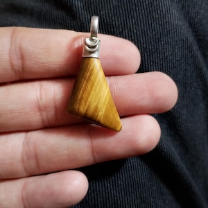 Natural/Tiger Eye Pendant, 925 Sterling Silver Pendant, Genuine Tiger Eye Gemstone pendant gift for women