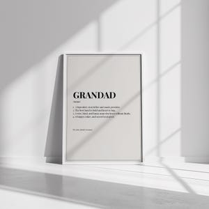 Grandad Definition Poster | Printable Wall Art | Gift for Grandad | Grandpa Quote | Father’s Day Gift | Digital Download