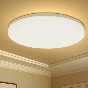 Round LED Ceiling Light – Modern Flush Mount Fixture 18W 24W 36W 48W | Minimalist Lighting for Living Room, Bedroom, Kitchen Indoor