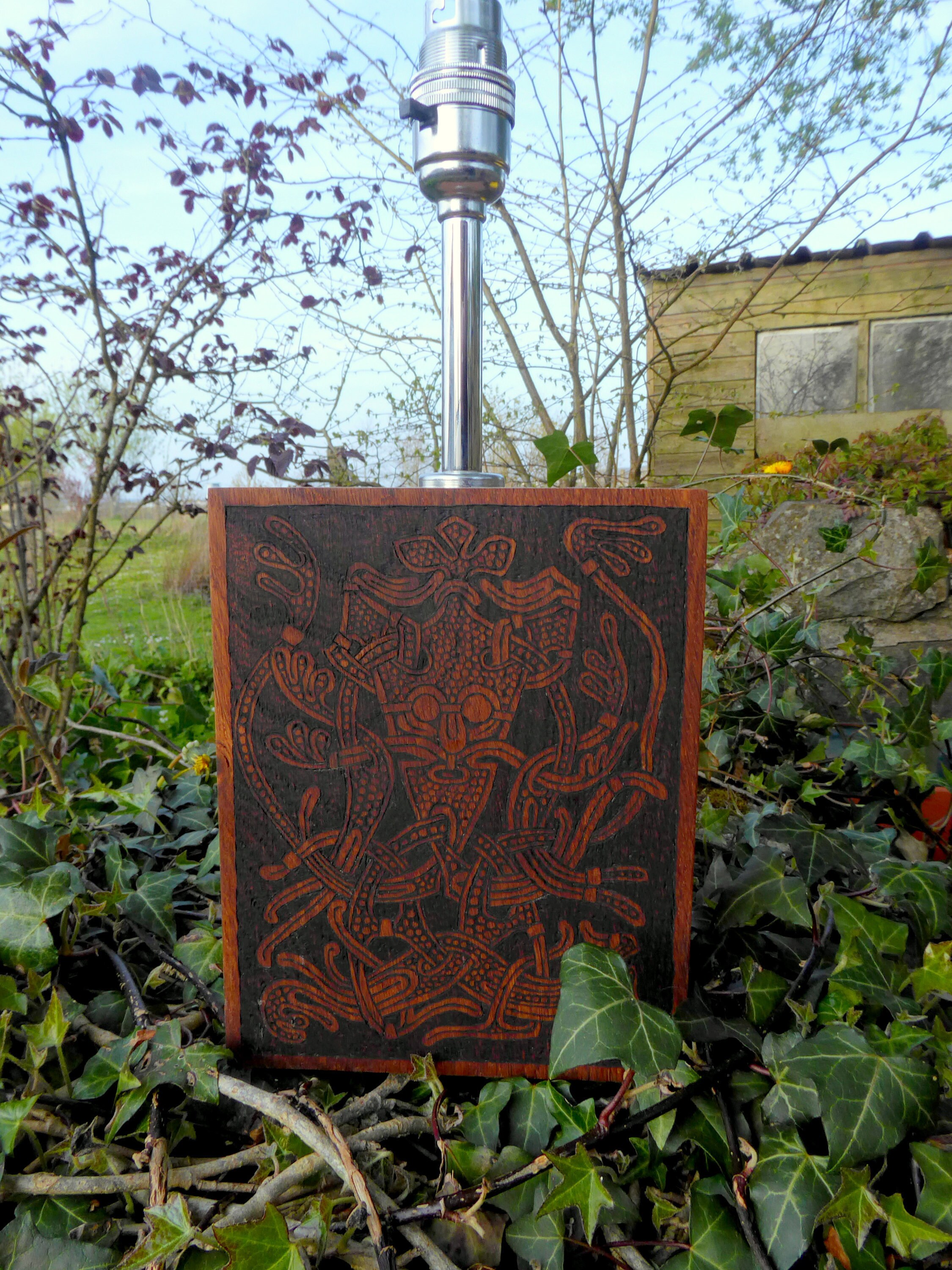 Viking table lamp Odin Norse Viking Art Pagan Heathen Etsy