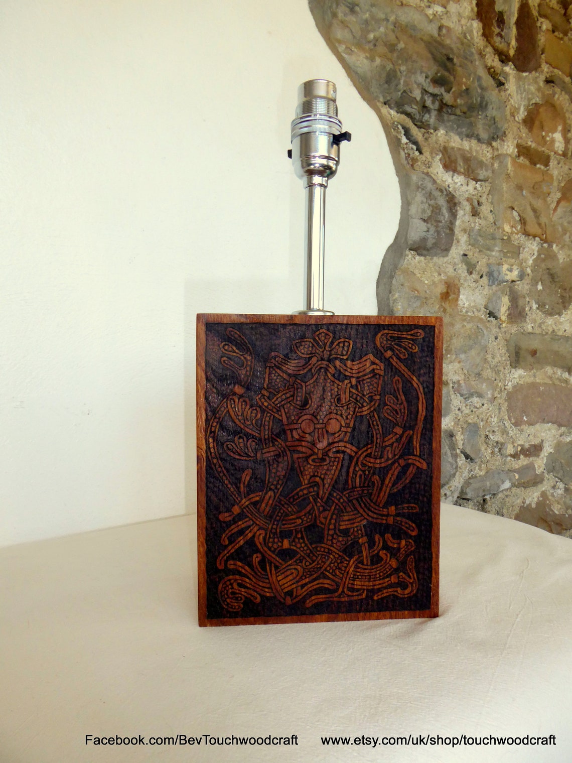 Viking table lamp Odin Norse Viking Art Pagan Heathen Etsy