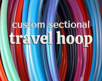 CUSTOM Sectional Travel Hoop - custom size / thickness / colour - choose your favourite tubing colours from the bare polypro hoop stock <3