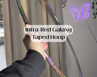 Infra-Red Galaxy Taped Hoop - Custom Size - HDPE or Polypro - 5/8" or 3/4" - Lightweight hoop for dance & flow arts