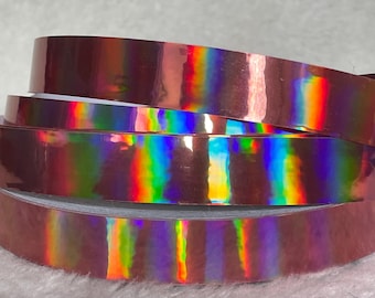 Holographic Rose Gold Taped Hoop - Custom Size - HDPE or Polypro - 5/8" or 3/4" - Lightweight hoop for dance & flow arts