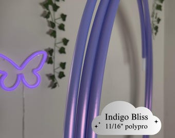 Aro de polipropileno Indigo Bliss de 11/16" hecho a medida - Fabricado bajo pedido en el tamaño que elijas - Aro de polipropileno para danza y artes del movimiento