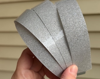 Transparante OR Glitter beschermende tapelaag VOEG toe voor aankoop met getapete ringen - glittertape kan ook worden toegevoegd aan gekleurde polypro-ringen