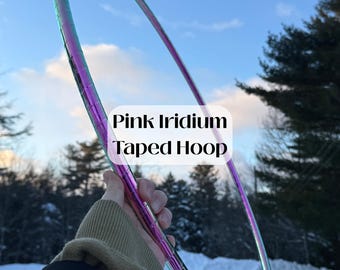 Pink Iridium Taped Hoop - Custom Size - HDPE or Polypro - 5/8", 3/4" or 11/16" - Lightweight hoop for dance & flow arts