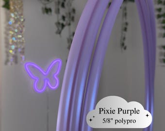 Aro de polipropileno morado Pixie de 5/8" hecho a medida: aro ligero para danza y artes fluidas