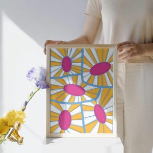 Abstract Flowers Art