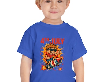 4th of July Toddler and Kids Tee, Youth Short Sleeve Shirt, Holiday T-Shirt, Summer Fun Apparel, Patriotic Youth Wear