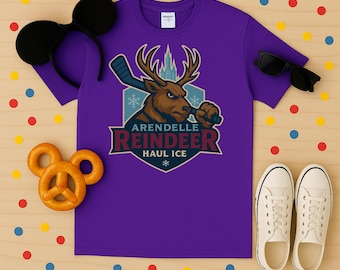 Camiseta Disney inspirada en Frozen para días en el parque: camiseta de hockey con renos de Arendelle, un regalo genial para fans de Disney y el hockey, camiseta Disney para adultos.