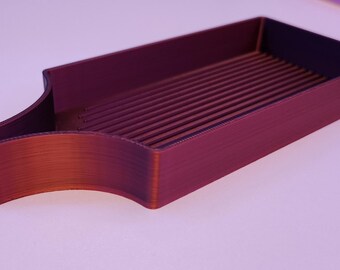 Diamond Art Tray w/Lid (Red / Black Silk)