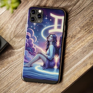 Aangepast telefoonhoesje sterrenbeeld – astrologische horoscoop TPU-cover – gepersonaliseerd cadeau sterrenbeeld voor iPhone Samsung – zacht, helder flexibel hoesje