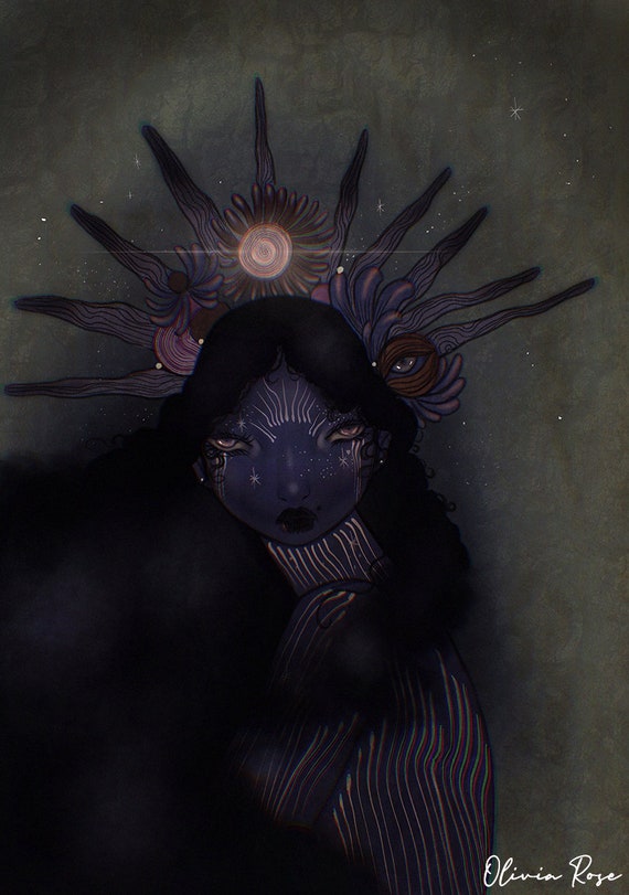 Pop Surrealism, Dark Fantasy Fine Art Print, Celestial, Intuitive Artwork  by Olivia Rose - Etsy Australia