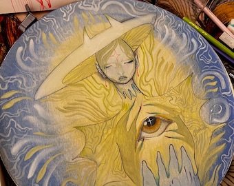 Venus original fantasy, goddess art painting on wood by Olivia Rose