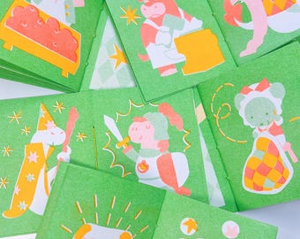 Minilivro medieval do Zodíaco Chinês | Riso Zine