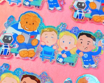 A Família Fantástica | Adesivo com Glitter, 10 cm