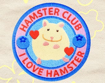 Adesivo bordado | Clube do Hamster - Eu amo hamster